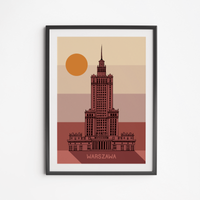 Plakat Pałac Kultury Retro Dzień 21x30