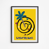Plakat Warszawa Rondo z Palmą 21x30