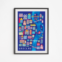 Plakat Wrocław Mapa 21x30