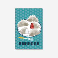 Pocztówka Pierogi Talerz