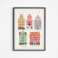 Plakat Wrocław Złote Kamienice 21x30