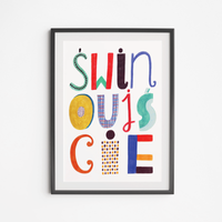 Plakat Świnoujście Napis 21x30