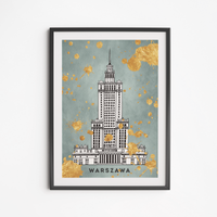 Plakat Pałac Modern Turkus 21x30