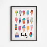 Plakat Lody Lato 21x30