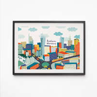 Plakat Kocham Warszawę / Panorama Wola 21x30